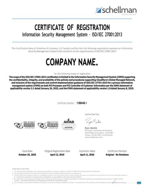 USA Florida certificate of registration Word and PDF template, version 2